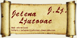 Jelena Ljutovac vizit kartica